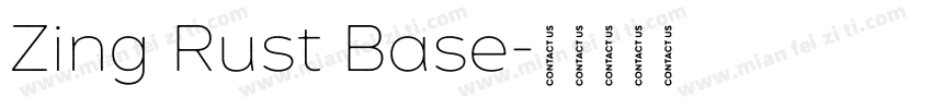 Zing Rust Base字体转换